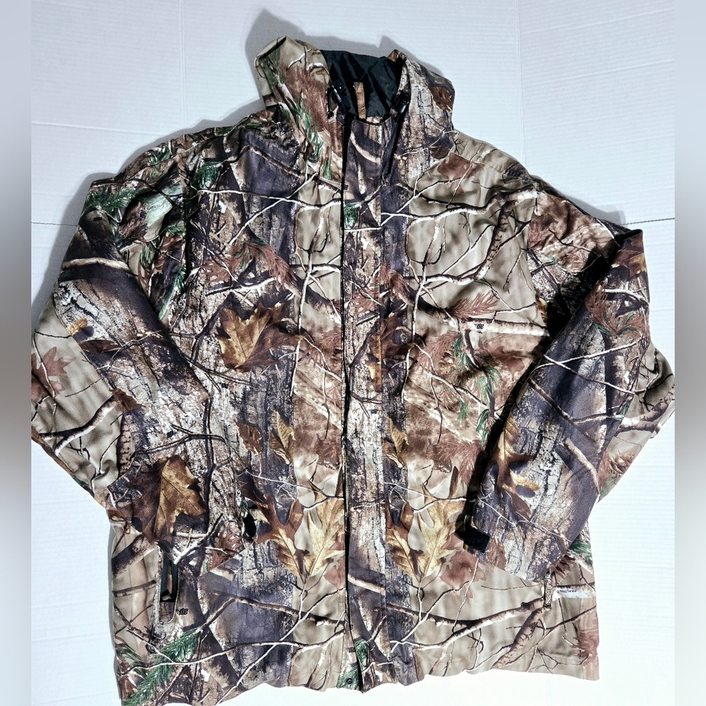 10X Jacket Mens 2X‎ Realtree AP Camo Hunting Hooded Full Zip Lined